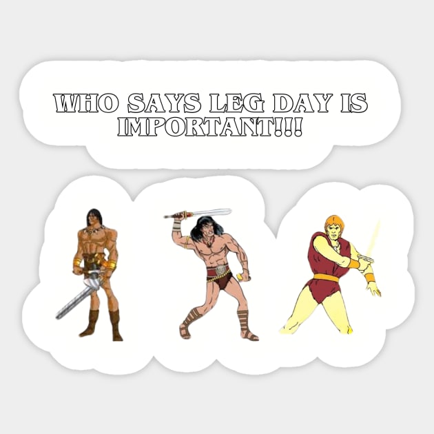 Barbarian Leg Day Sticker by The Above The Bar Podcast 